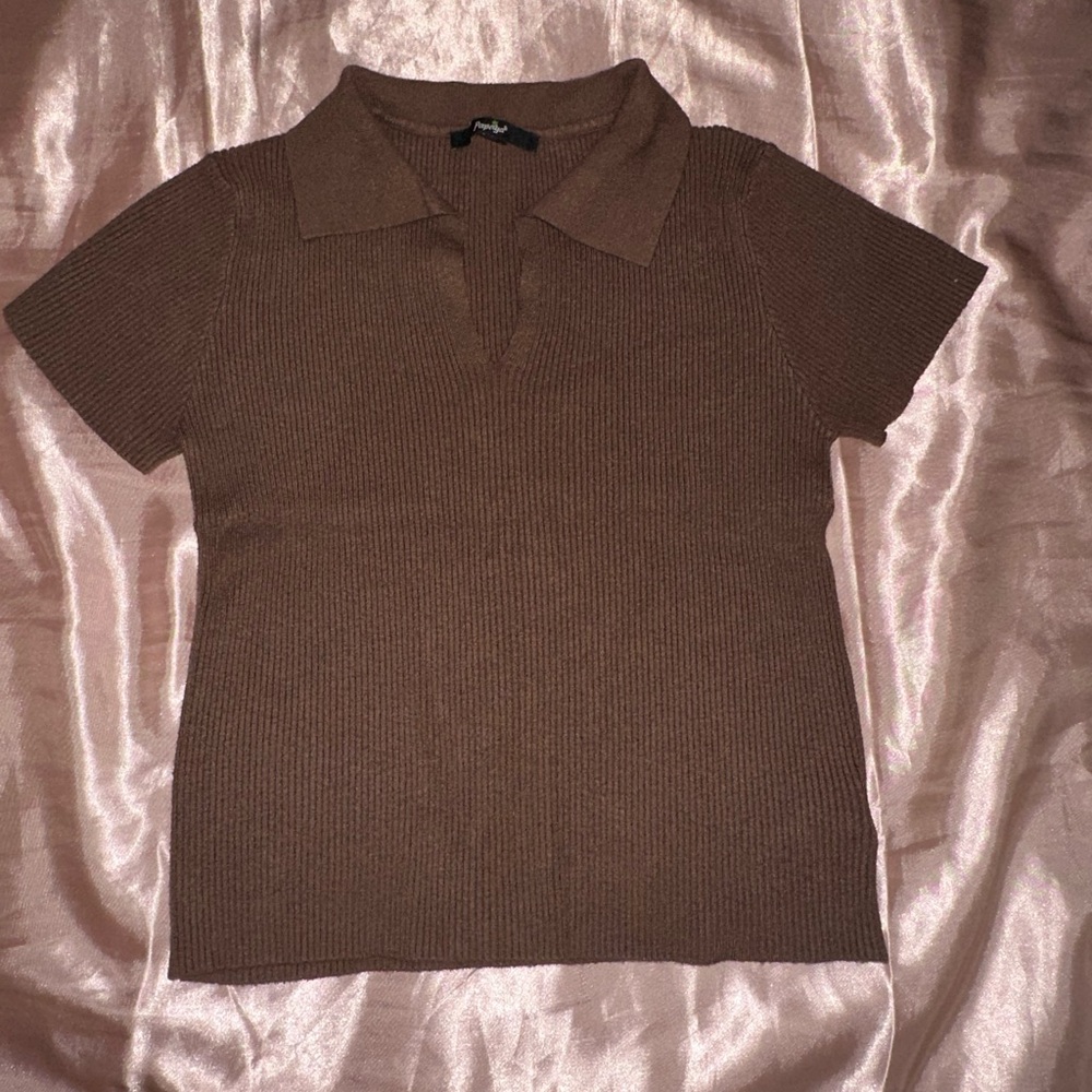 Brown collared shirt